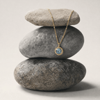Sunburst Necklace - Sky Blue Topaz in Gold or Silver