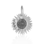 Sunflower Silver Charm