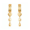Sun, Rain and Hearts Drop Earrings