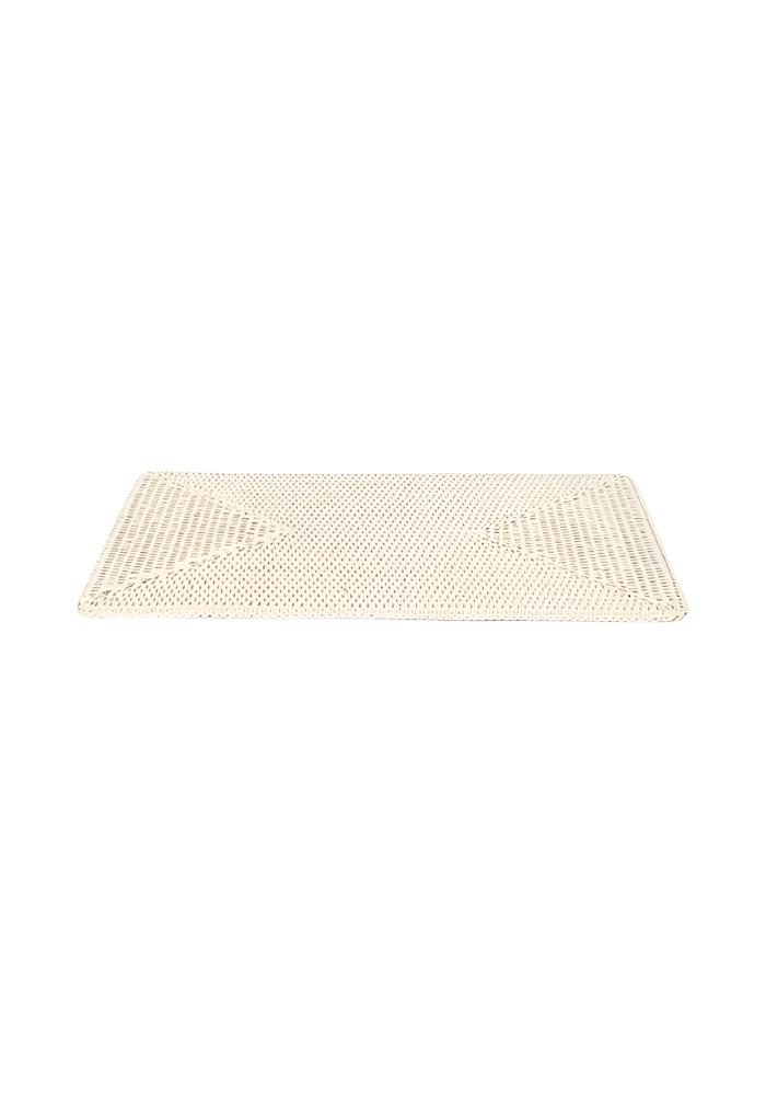 Surrey Rattan Rectangles Placemat - Sand Colour set of 4
