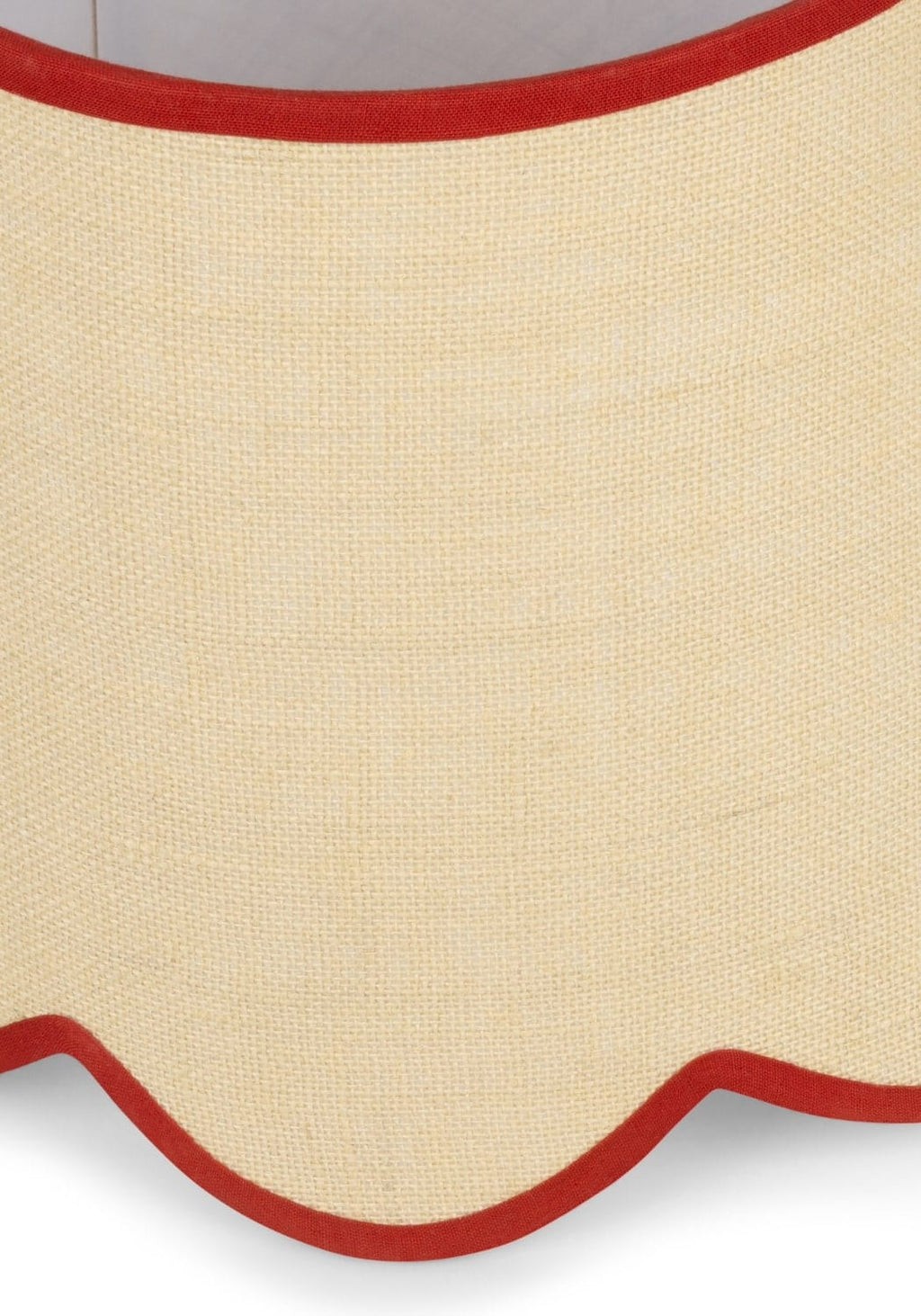 Sweet Red Trim Scalloped Lampshade