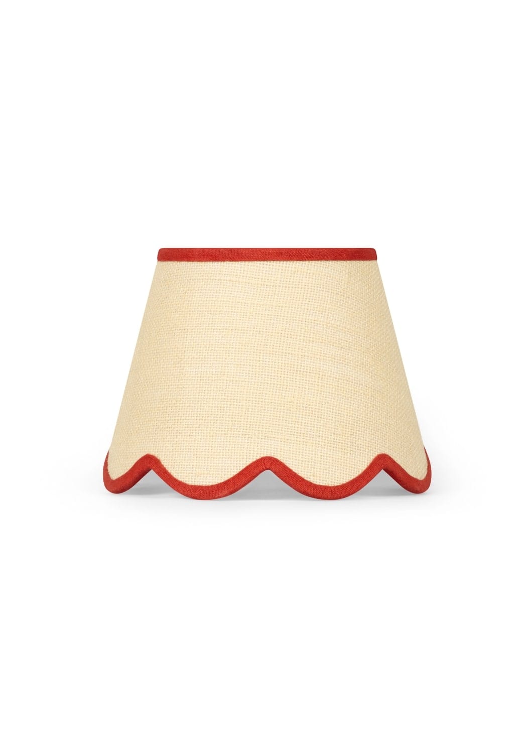 Sweet Red Trim Scalloped Lampshade