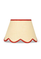 Sweet Red Trim Scalloped Lampshade