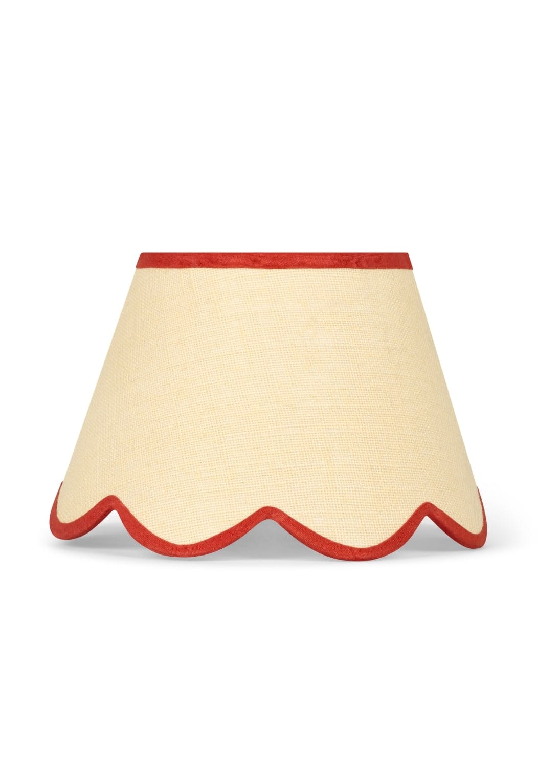 Sweet Red Trim Scalloped Lampshade
