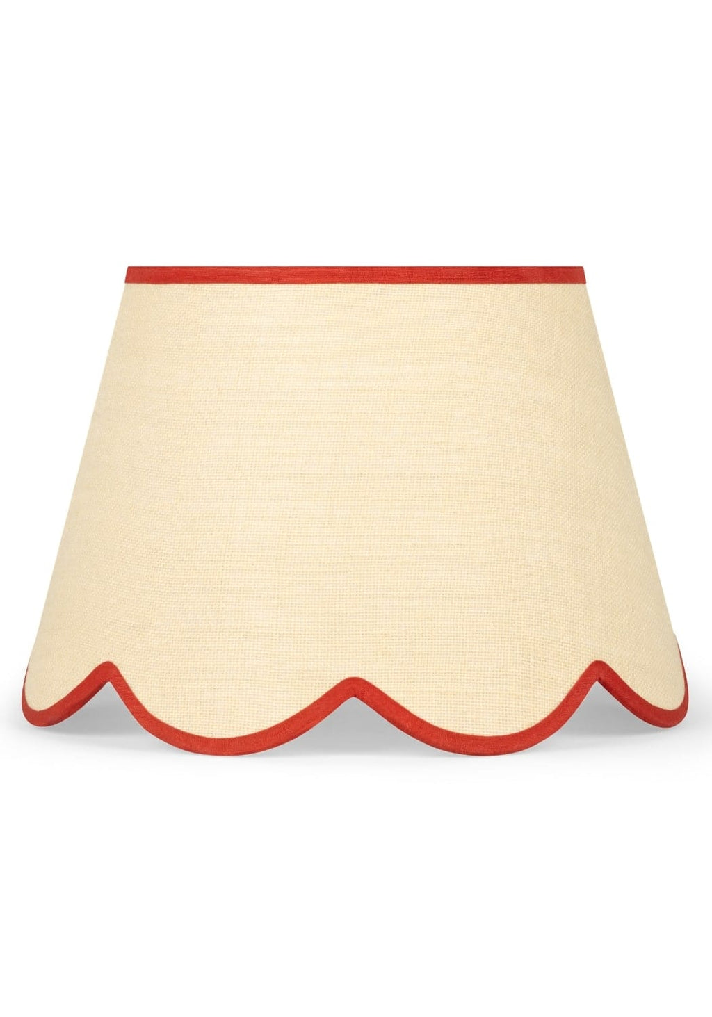 Sweet Red Trim Scalloped Lampshade
