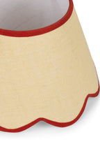 Sweet Red Trim Scalloped Lampshade