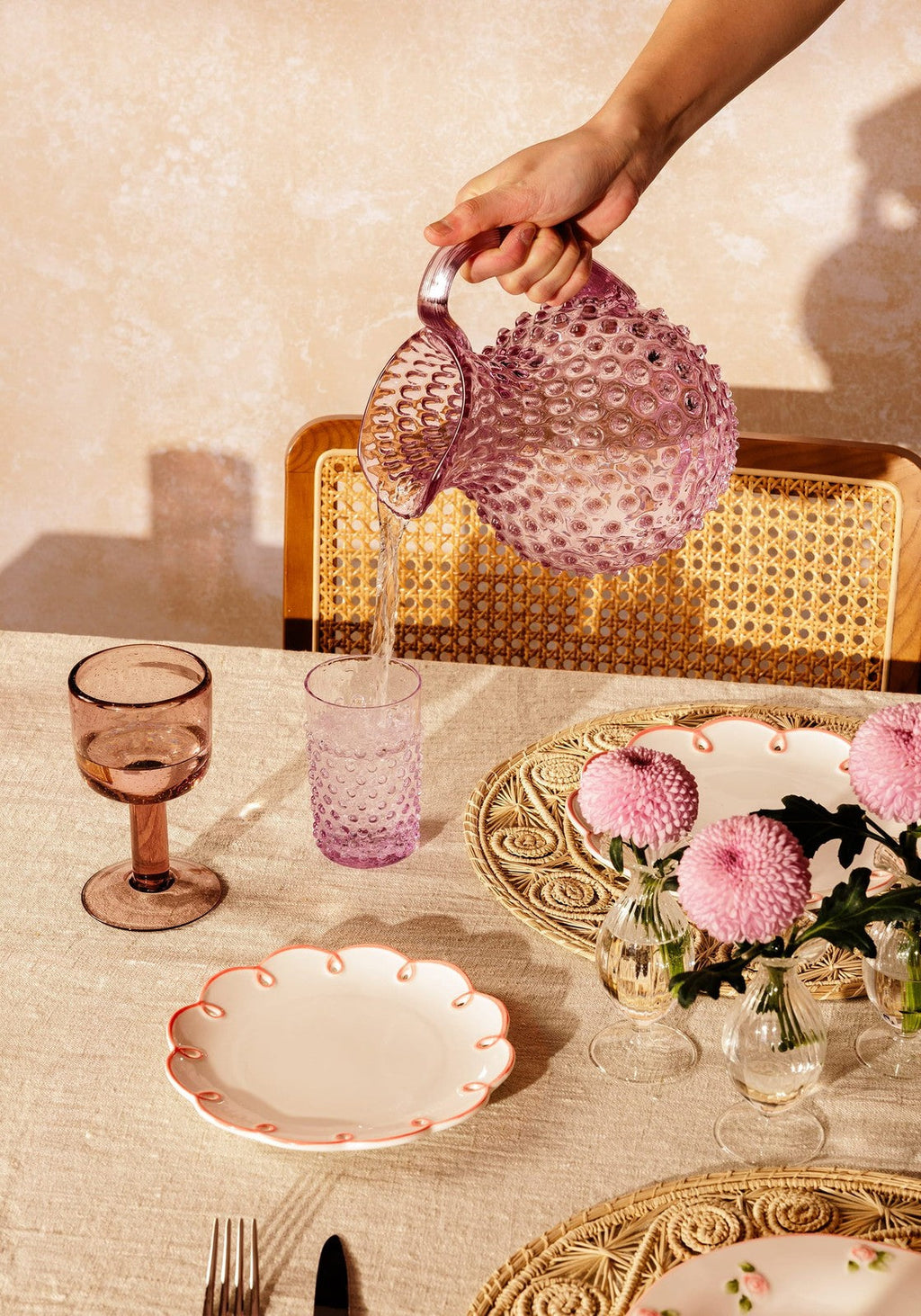 Emma Linen Tablecloth, Oatmeal