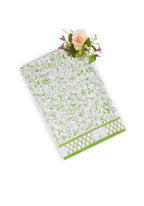 Pretty Meadow Green Floral Cotton Tablecloth