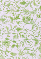 Pretty Meadow Green Floral Cotton Tablecloth