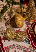 Sommerset Scroll Red Cotton Tablecloth