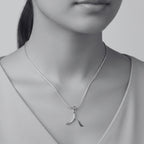 Kanji "Person" Pendant Necklace – Sterling Silver 925 Snake Chain