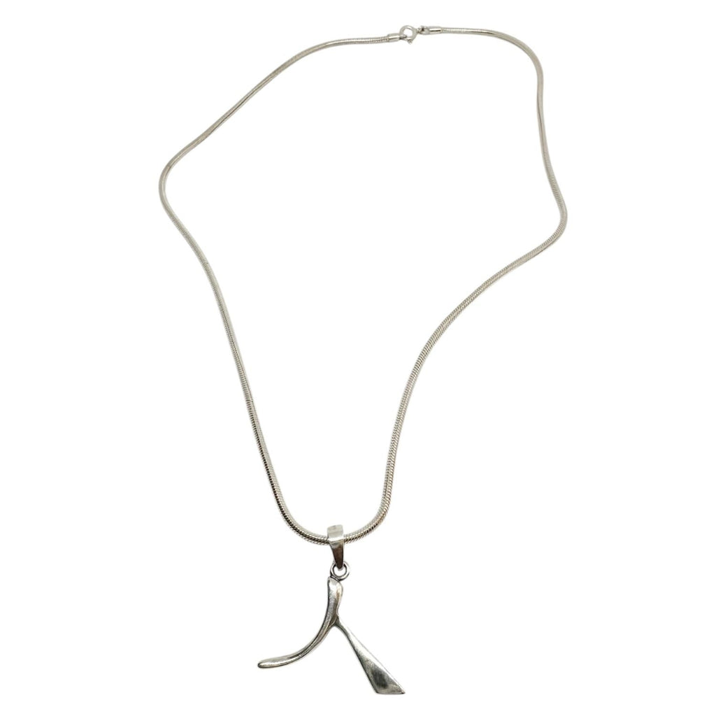 Kanji "Person" Pendant Necklace – Sterling Silver 925 Snake Chain