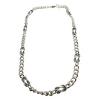 Men’s Sterling Silver Nautical Knot Necklace – Curb Chain Design