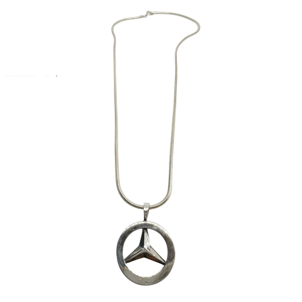 Mercedes Pendant Necklace – Sterling Silver 925 Snake Chain