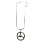 Mercedes Pendant Necklace – Sterling Silver 925 Snake Chain