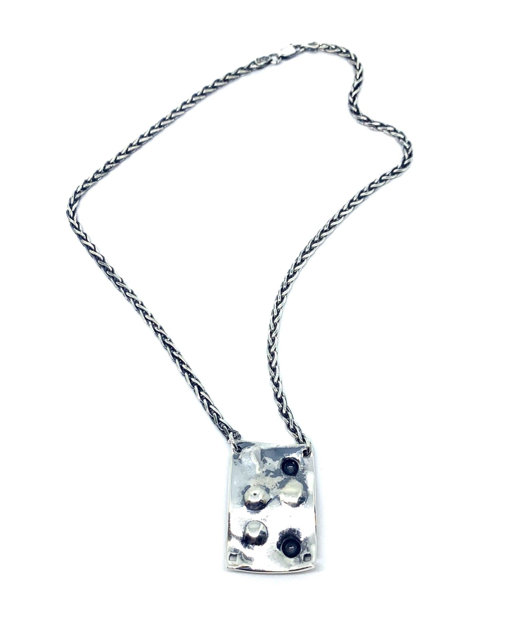 Skull Choker Necklace – Sterling Silver 925 – Byzantine Chain