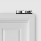 THREE LIONS door topper and door tag