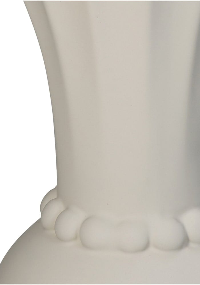 Timeless Ivory Vase with Bobbin Accent
