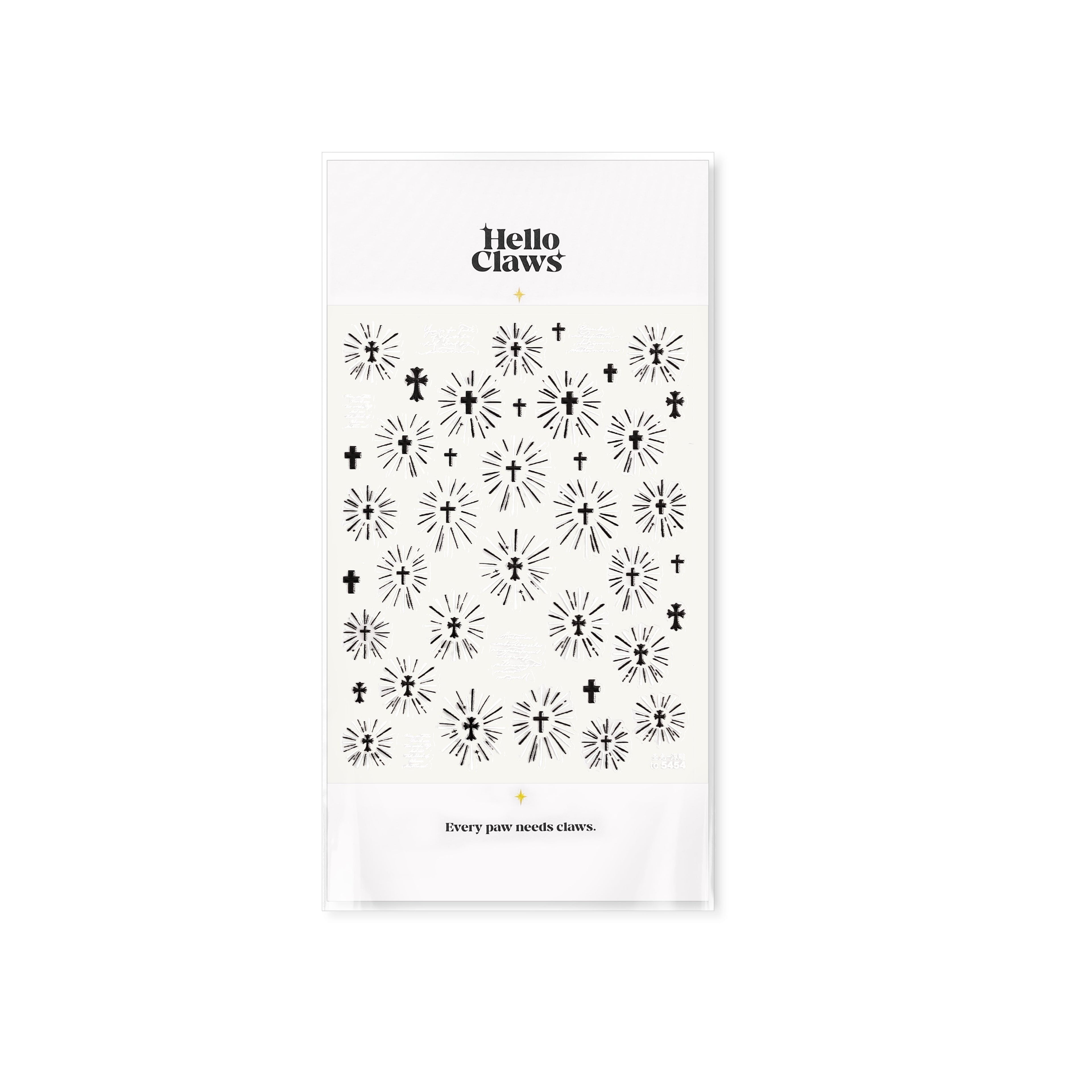 Hello Claws | Holy Light Black & White Nail Deco Sticker