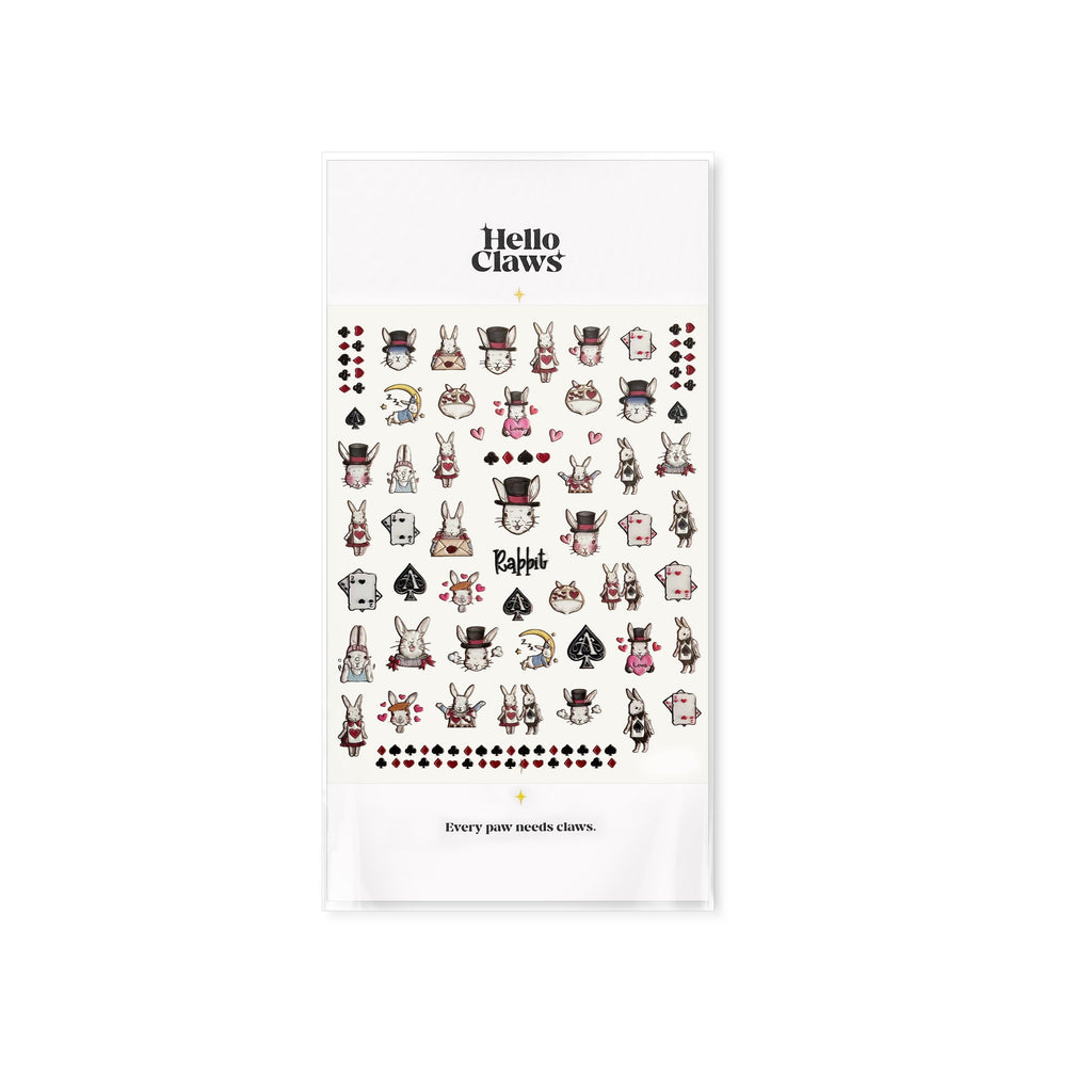 Hello Claws | Poker Bunny Nail Deco Sticker