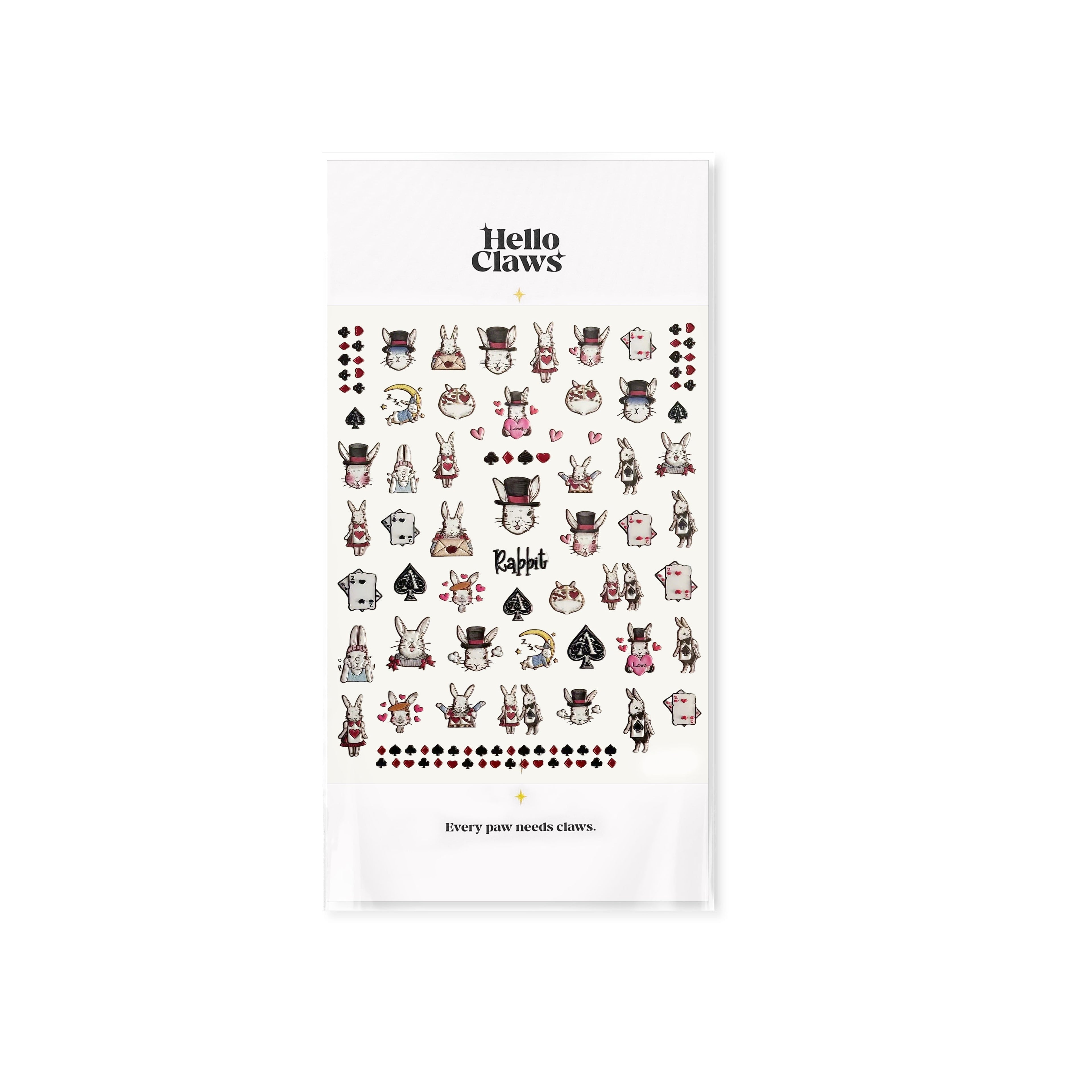 Hello Claws | Poker Bunny Nail Deco Sticker