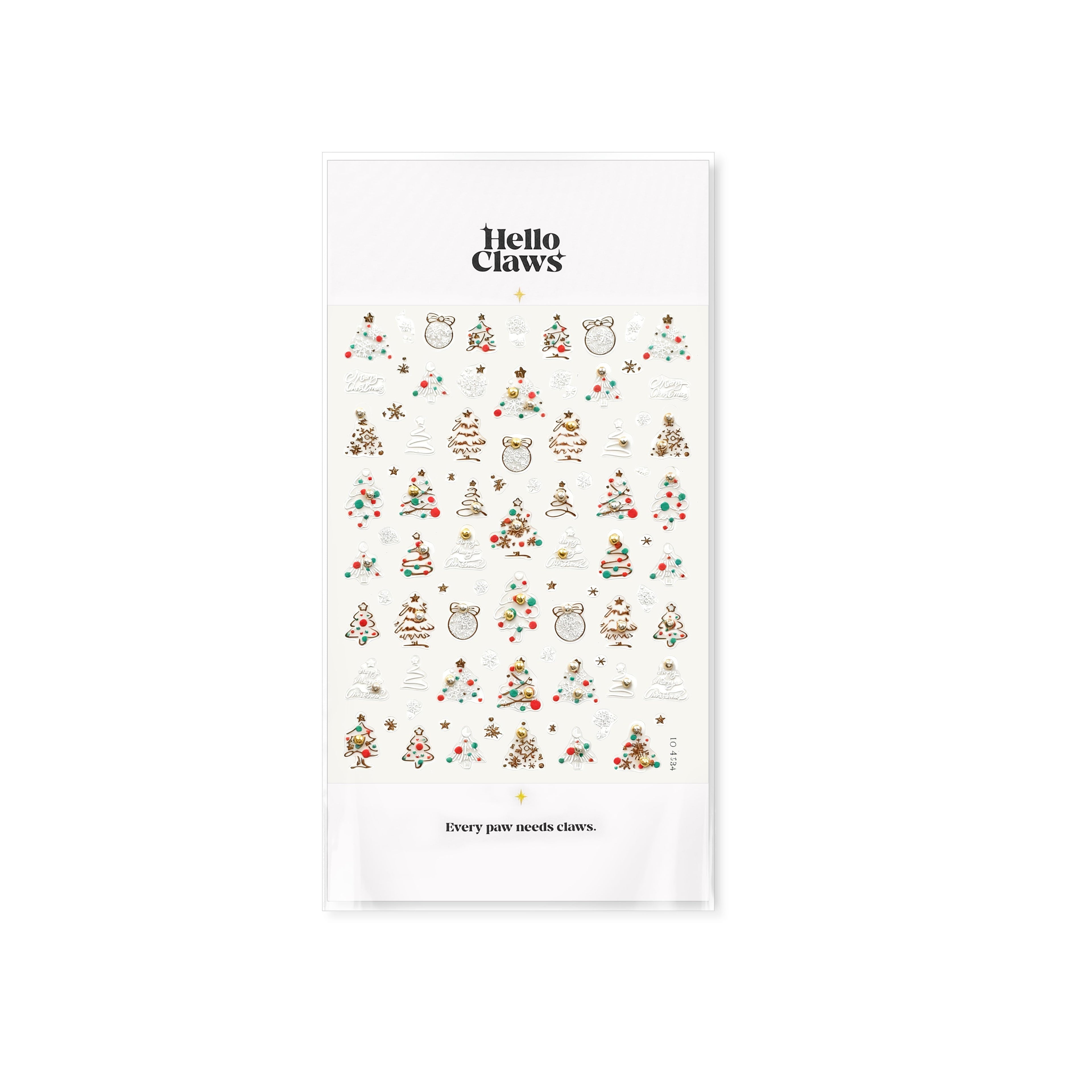 Hello Claws | Merry Christmas Tree And Snow Nail Deco Sticker