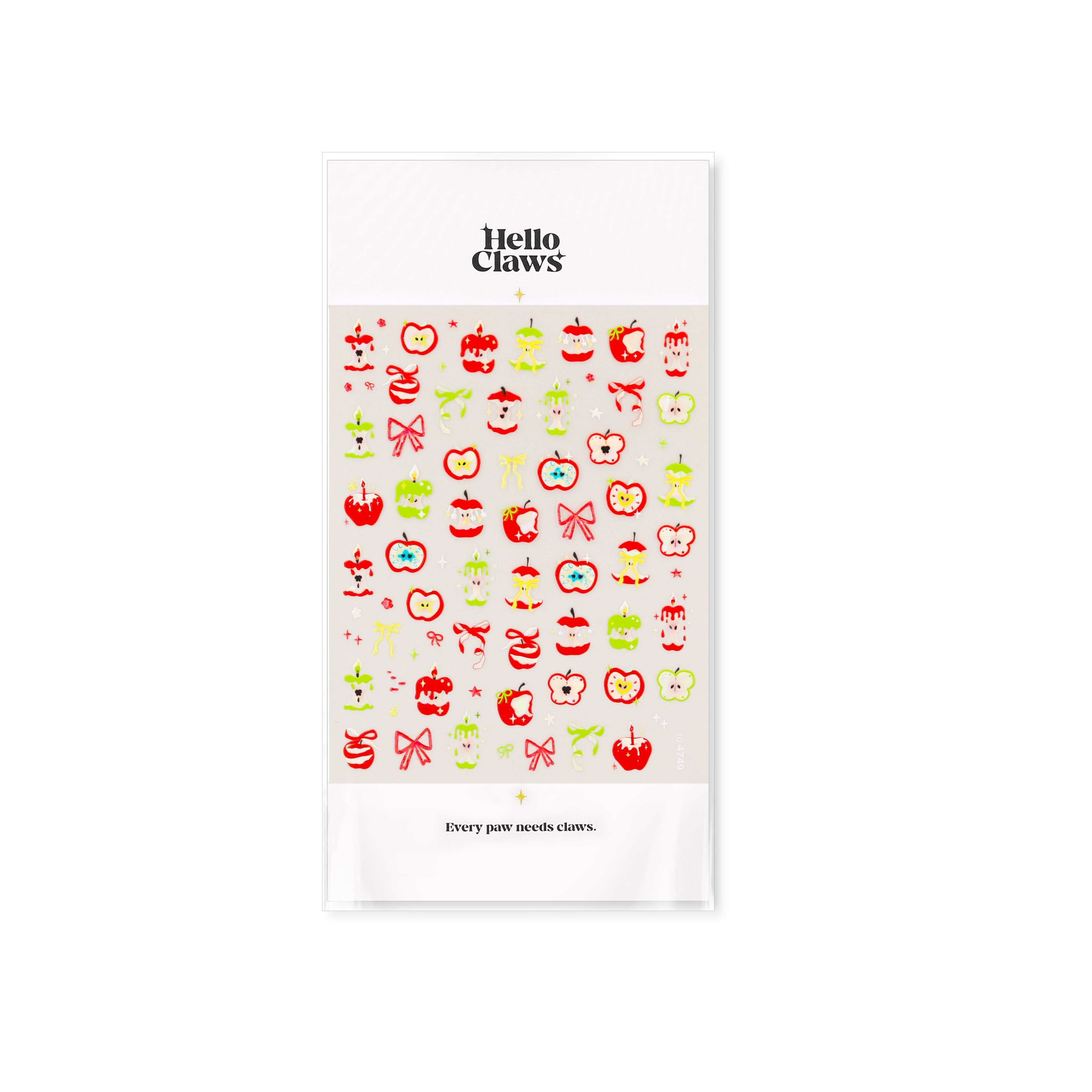 Hello Claws | Red Apple 3D Nail Deco Sticker