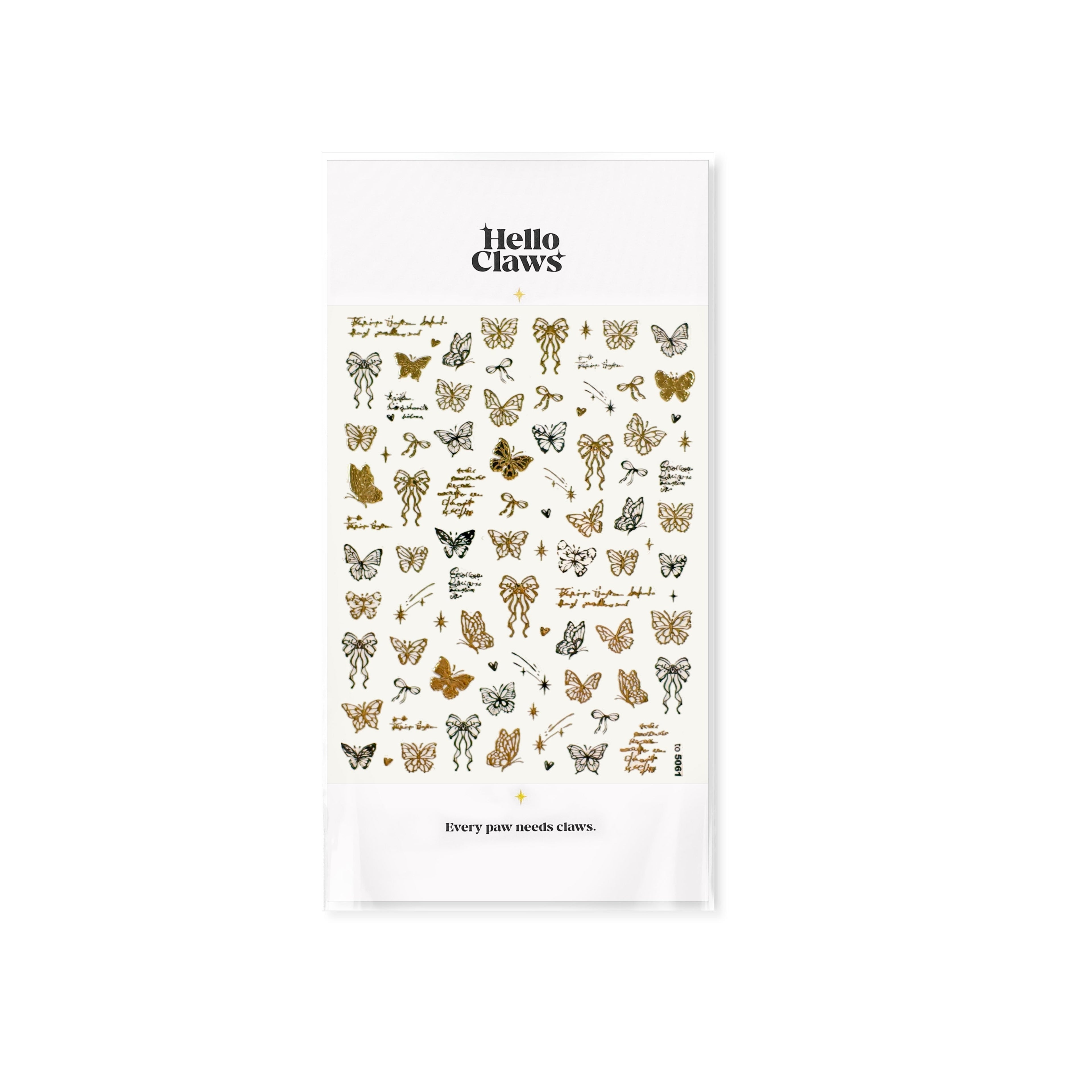 Hello Claws | Butterfly And Bowknot Hot Stamping Nail Deco Sticker