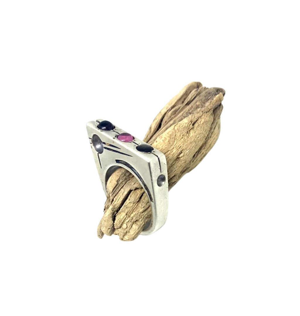 Traffic Light Sterling Silver 925 Ring