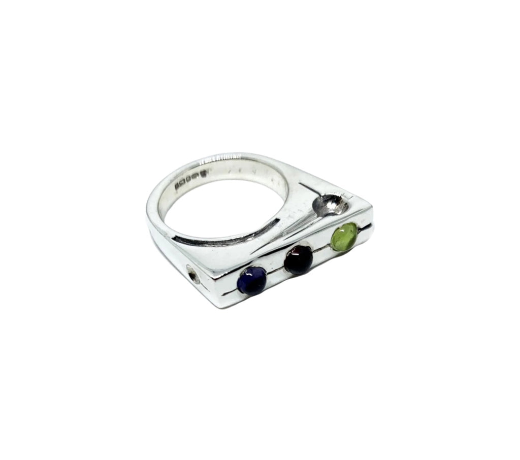 Traffic Light Sterling Silver 925 Ring