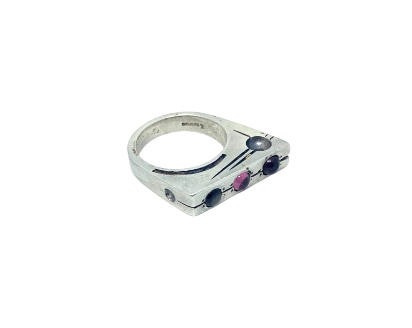 Traffic Light Sterling Silver 925 Ring