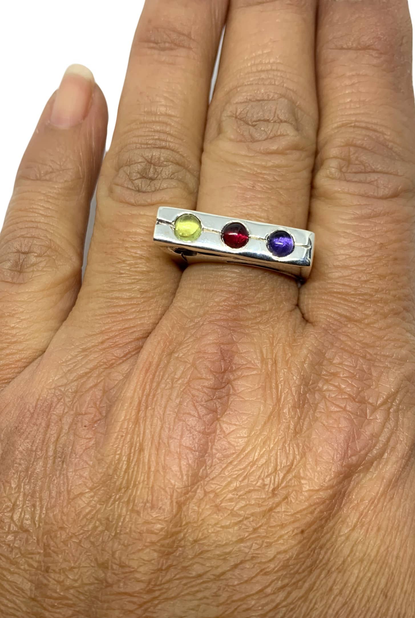 Traffic Light Sterling Silver 925 Ring