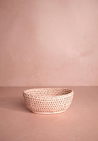 Mayfair Trinket Hold All Rattan Basket in Pink