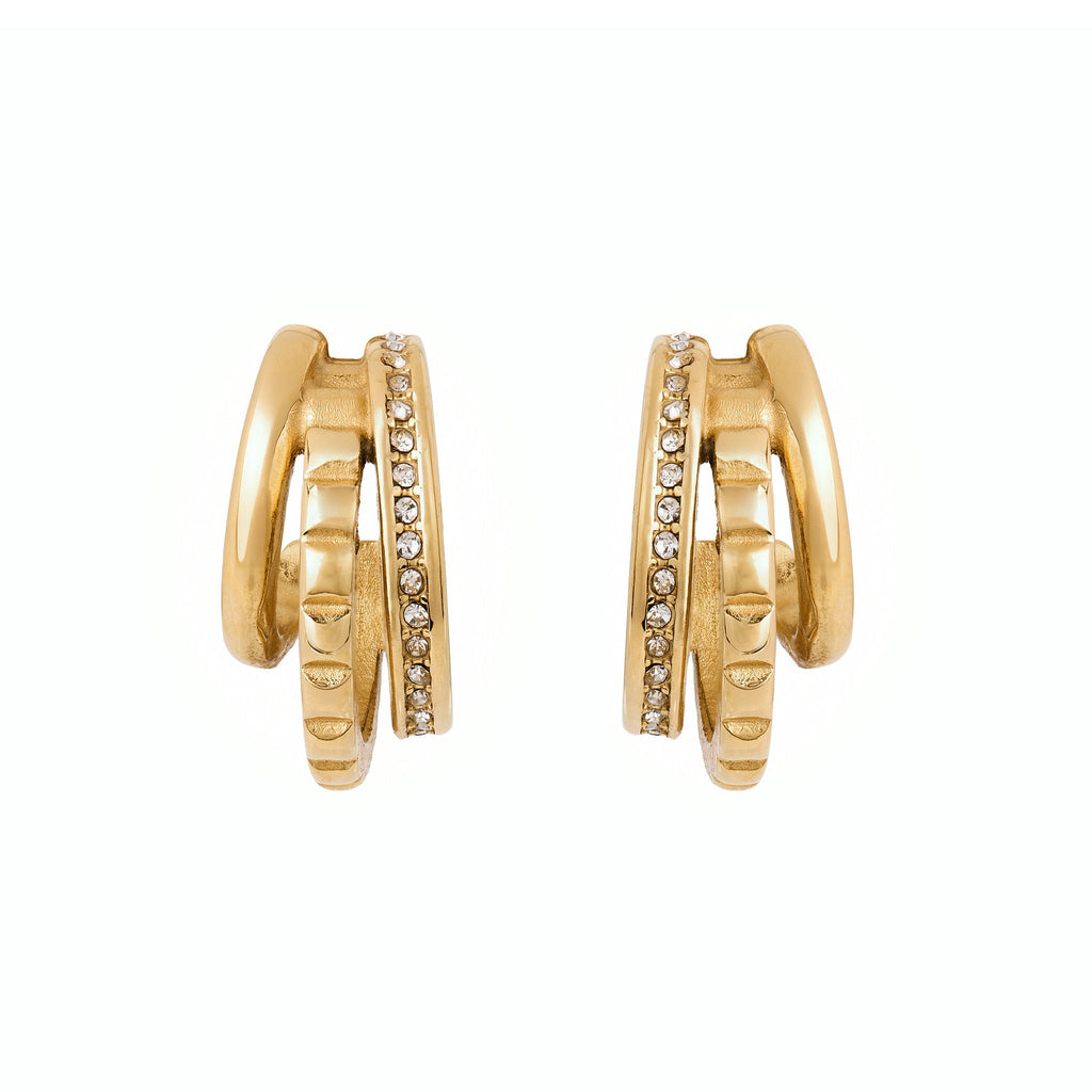 Triple Textured Hoops