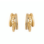 Triple Textured Hoops