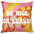 Be Nice or Leave Needlepoint Pillow