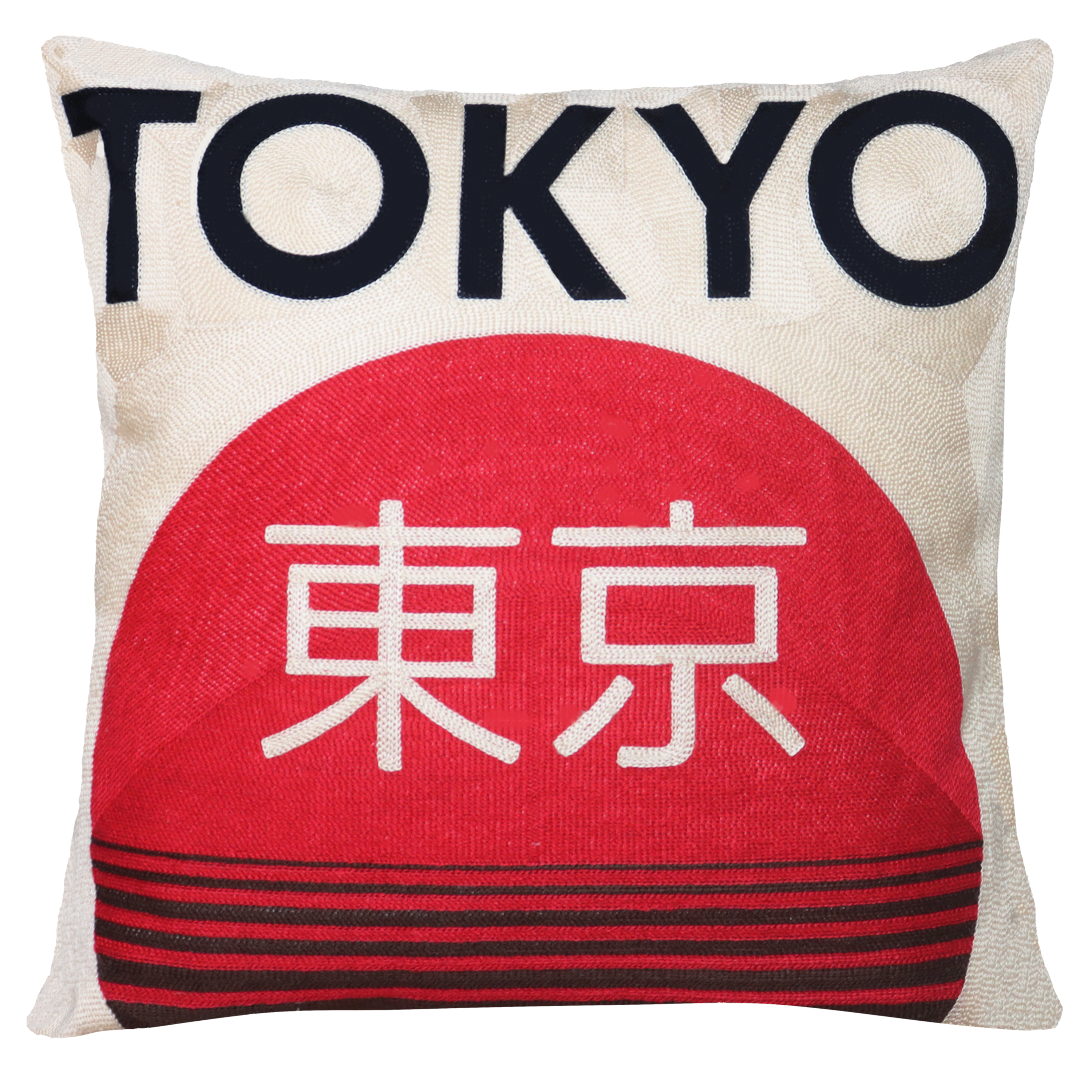 Tokyo Japanese Needlepoint Pillow