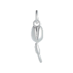 Tulip Flower Silver Charm