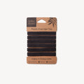Black Plastic-Free Hair Ties - 6 Pack