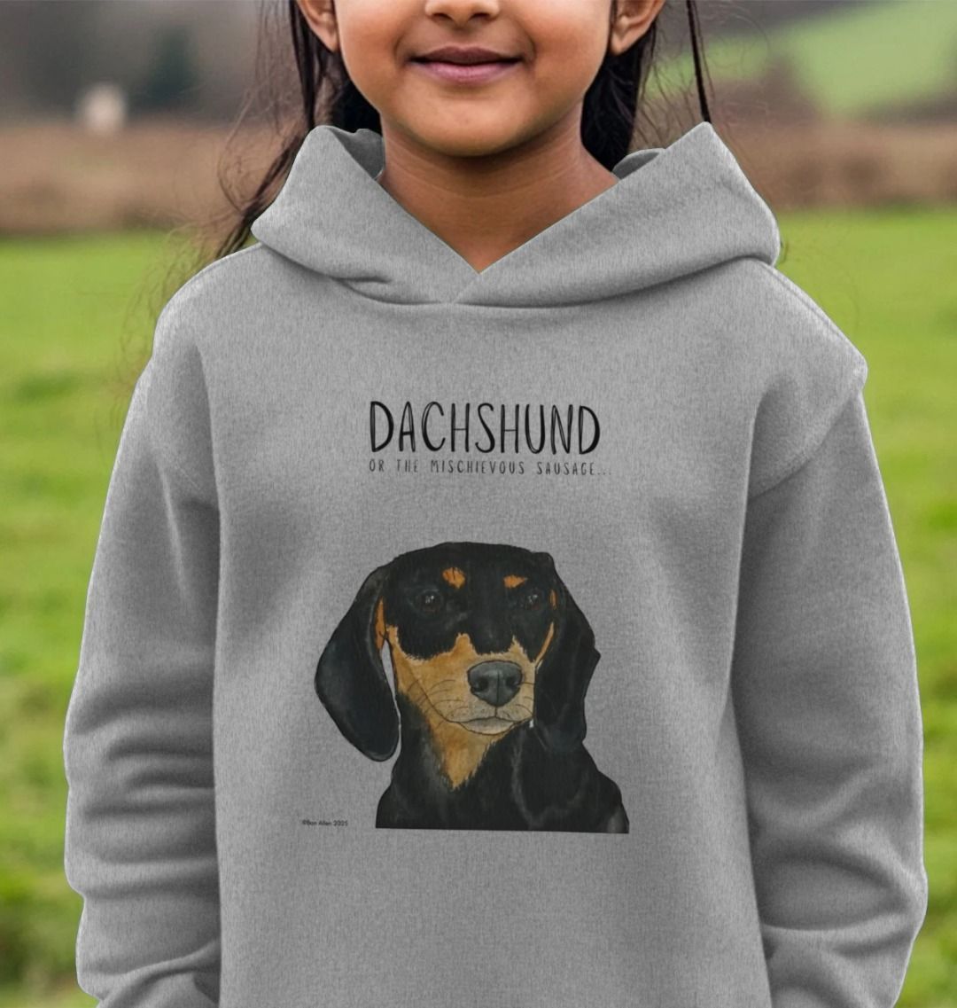 Mischievous Black & Tan Sausage Hoodie – Snuggles, Sass & Sustainability!