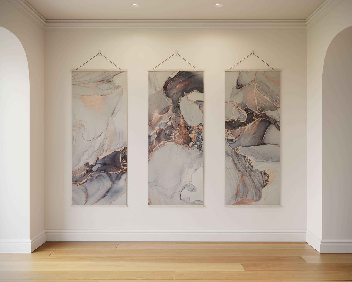 Rose Gold Marble Watercolour Tapestry