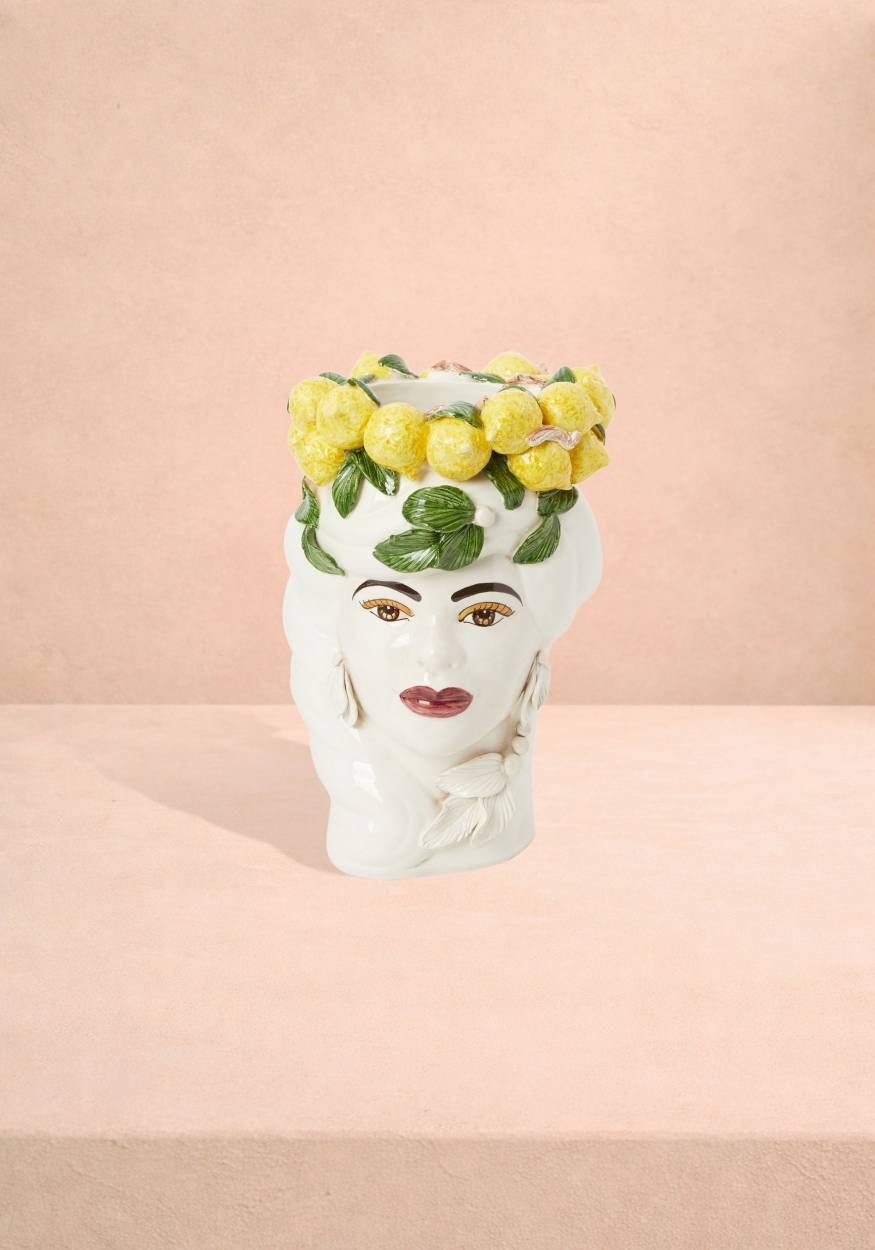 Italian Woman with Lemons Vase Moro Head