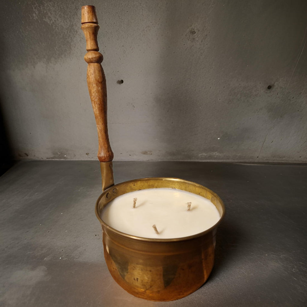 Vintage Copper Pot Candles