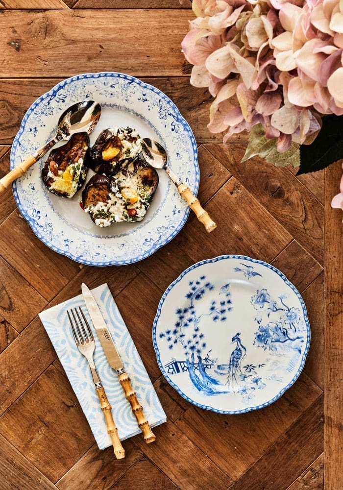 Virginia Blue and White Dessert Plates  - Set of 4