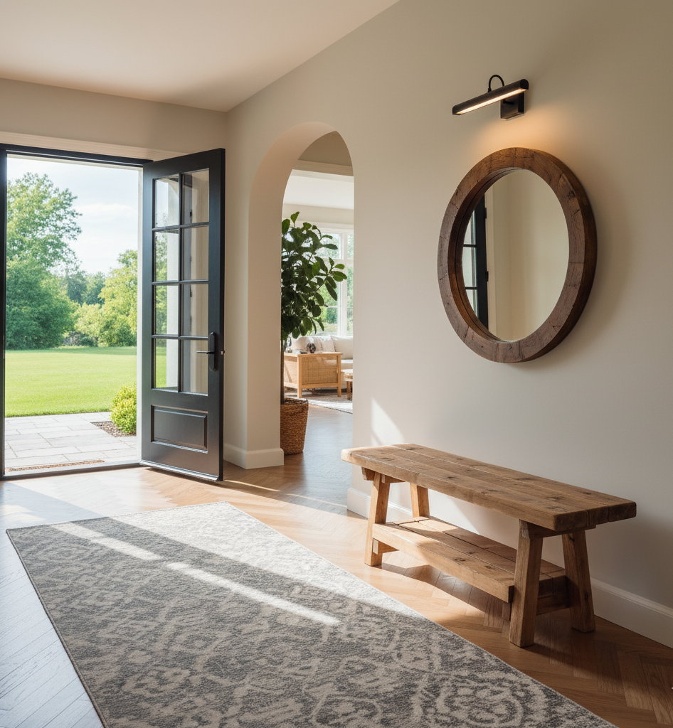 VORA Rustic Bench For Entryway