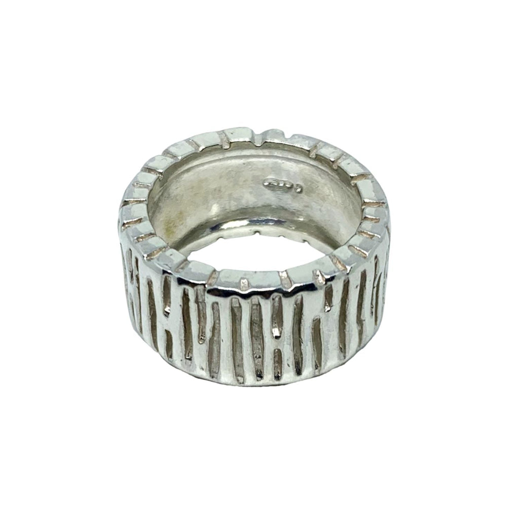 Wheel Flat Band Ring – Sterling Silver 925