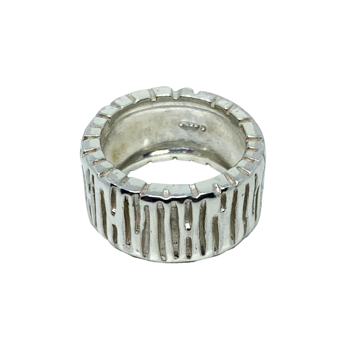 Wheel Flat Band Ring – Sterling Silver 925