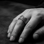 Wheel Flat Band Ring – Sterling Silver 925