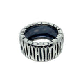 Wheel Flat Band Ring – Sterling Silver 925