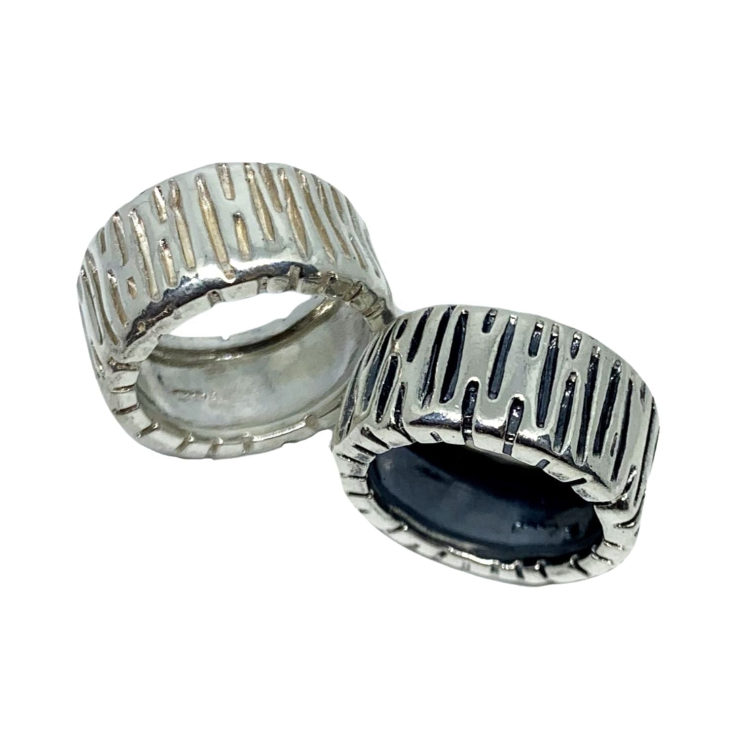 Wheel Flat Band Ring – Sterling Silver 925